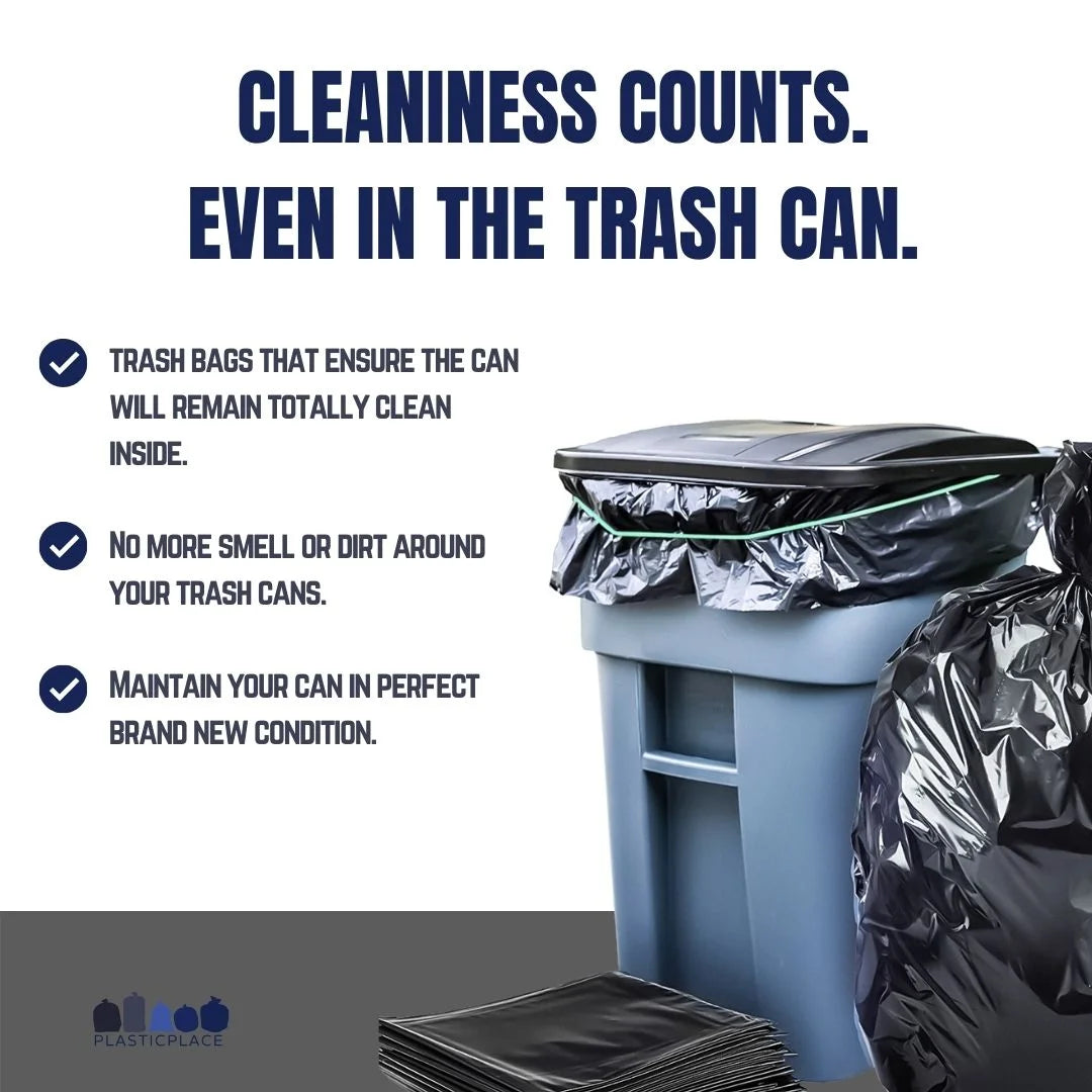 Black 95 Gallon Trash Bag, 50 Count V71846