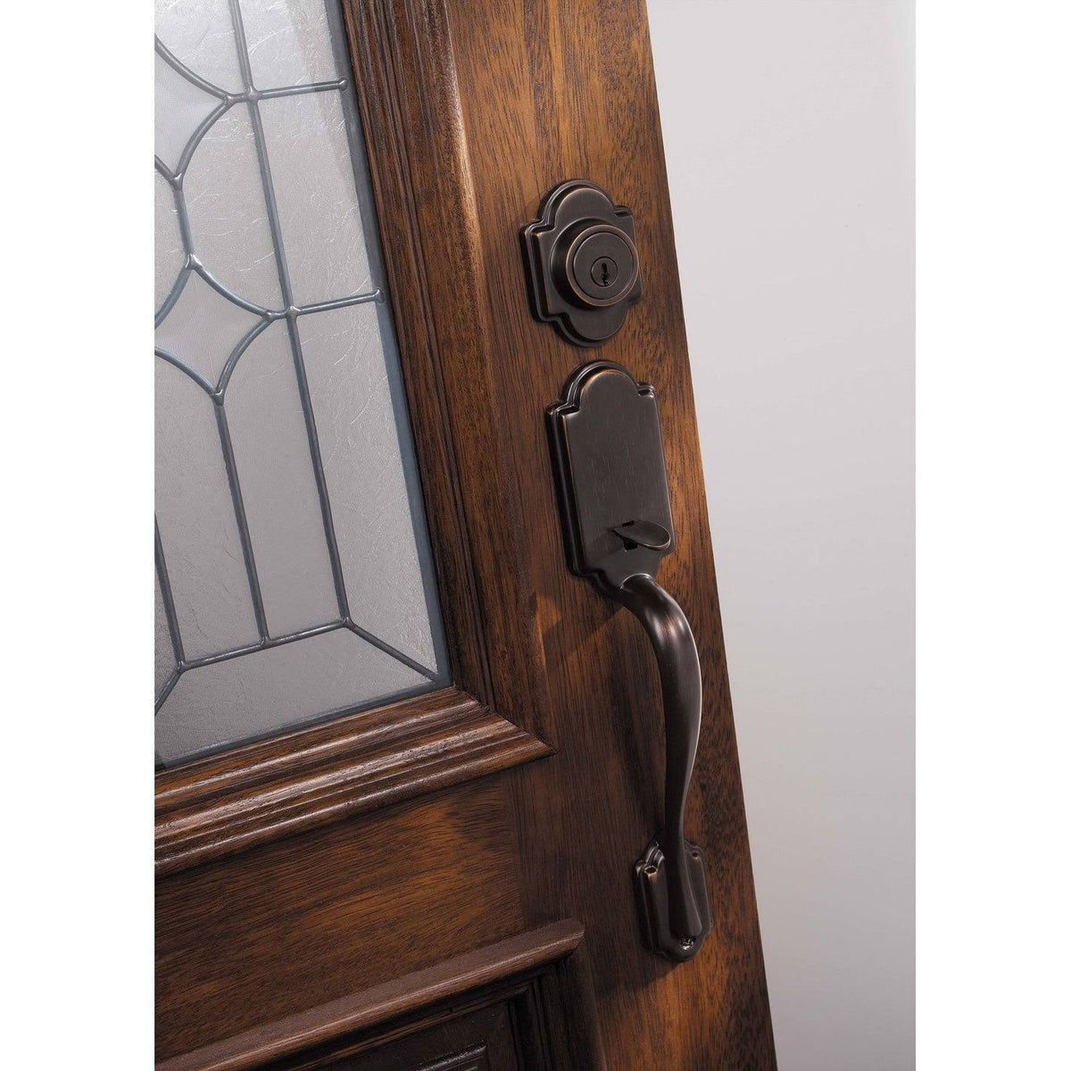 Bright Brass Dummy Exterior Handleset I595