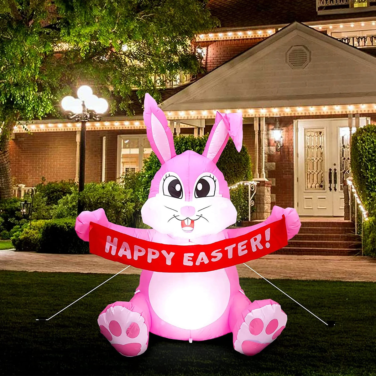 Easter Inflatable Bunny Yard Decorations with LED Lights U566669