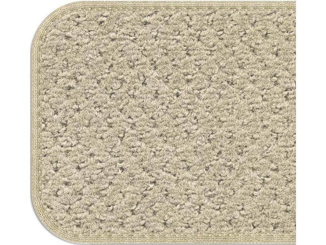 12 Pc Adhesive Carpet Stair Treads Ivory Cream 9 in. x 36 in. S275457