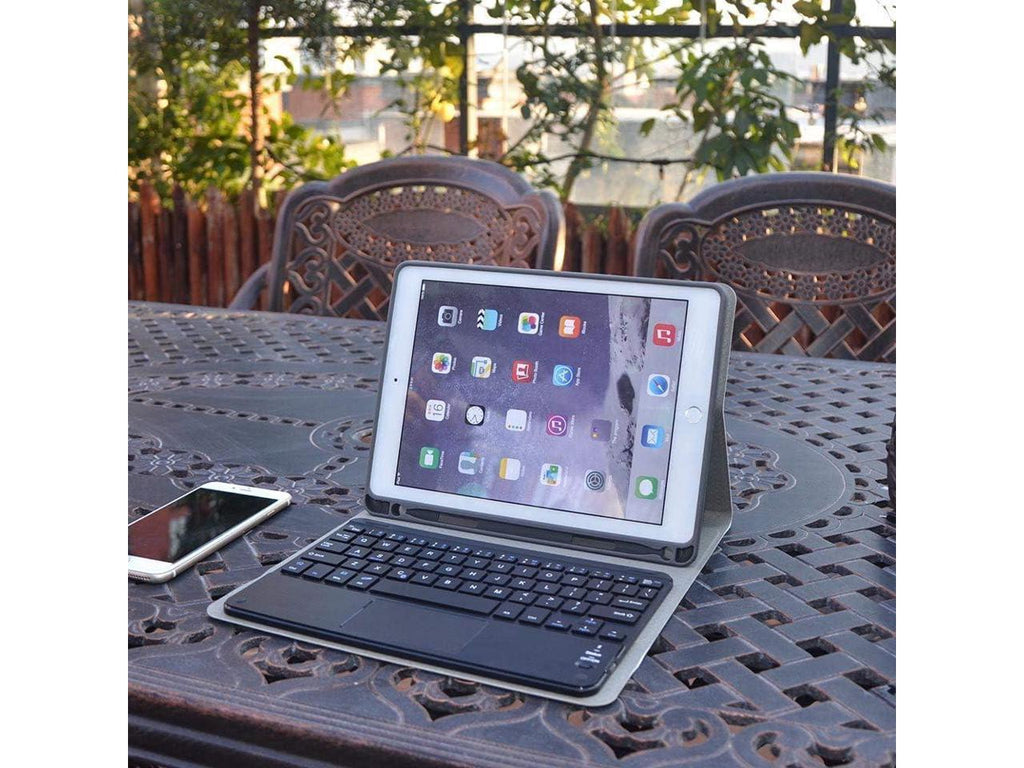 Slim Leather Folio Keyboard Case for iPad Mini 5 4 3 2 1 with Pencil Holder A28686