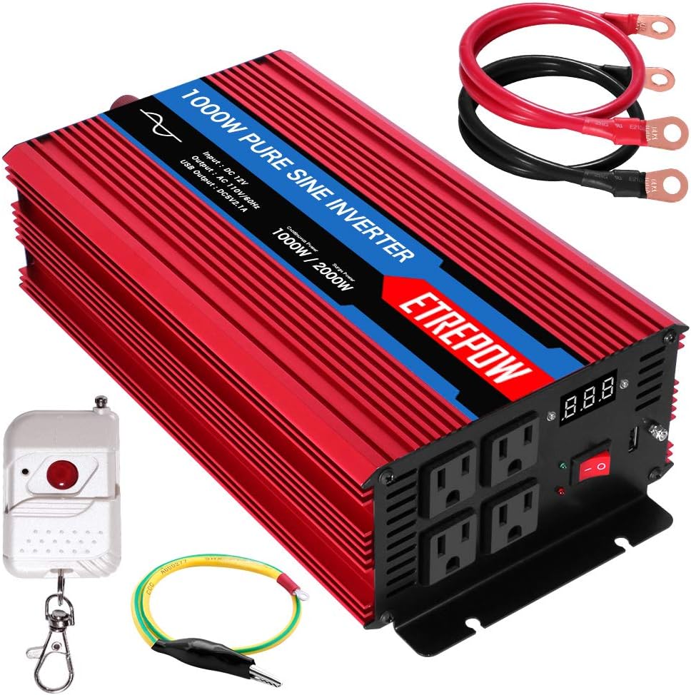 3000 Watt Pure Sine Wave Power Inverter 12V DC to 110V AC C421