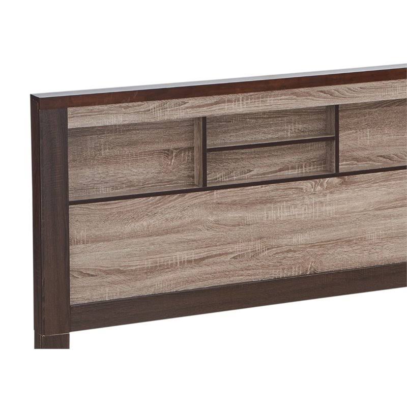 King Bed in Gray and Brown Z877