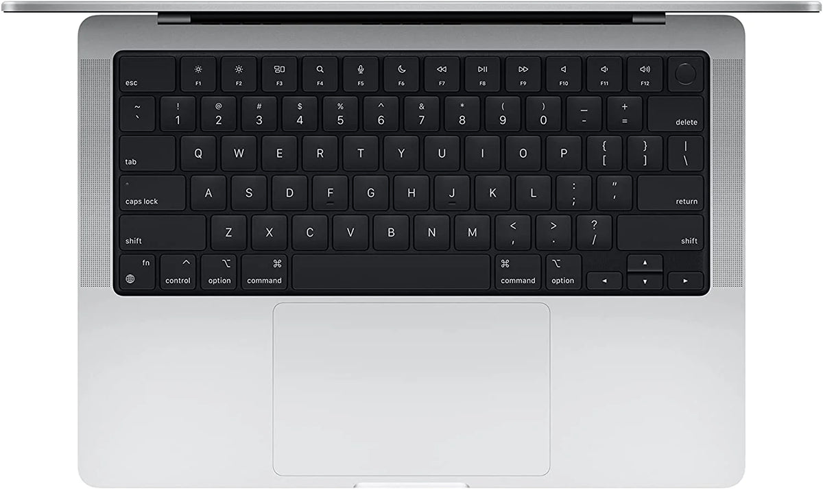 Refurbished MacBook Pro 14" Laptop, M1 Pro, 8 Core CPU, 14 Core GPU, 16GB RAM, 512GB SSD, Silver, Blue Bag U926332