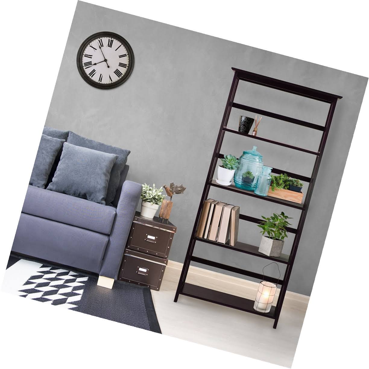 Espresso 5-Shelf Bookcase M7772