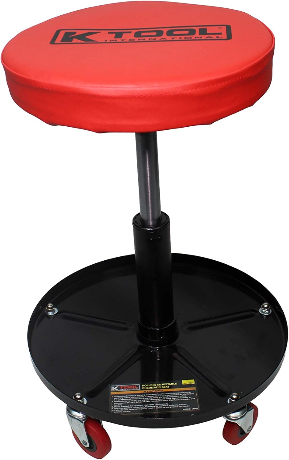 Adjustable Rolling Mechanic Seat with Pneumatic Lift, Padded Seat, Pack of 2 B849742