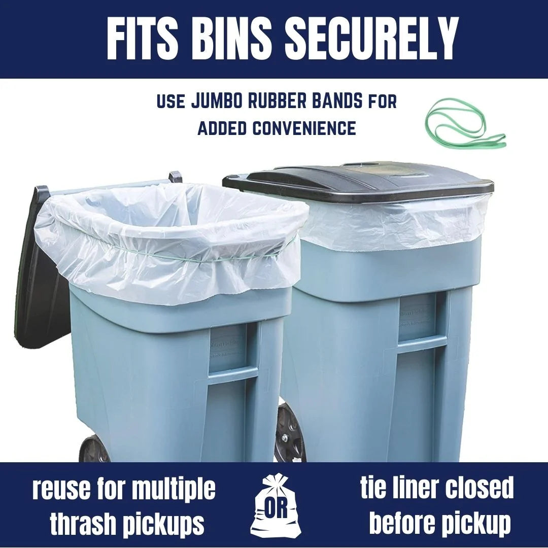 Black 95 Gallon Trash Bag, 50 Count V71846