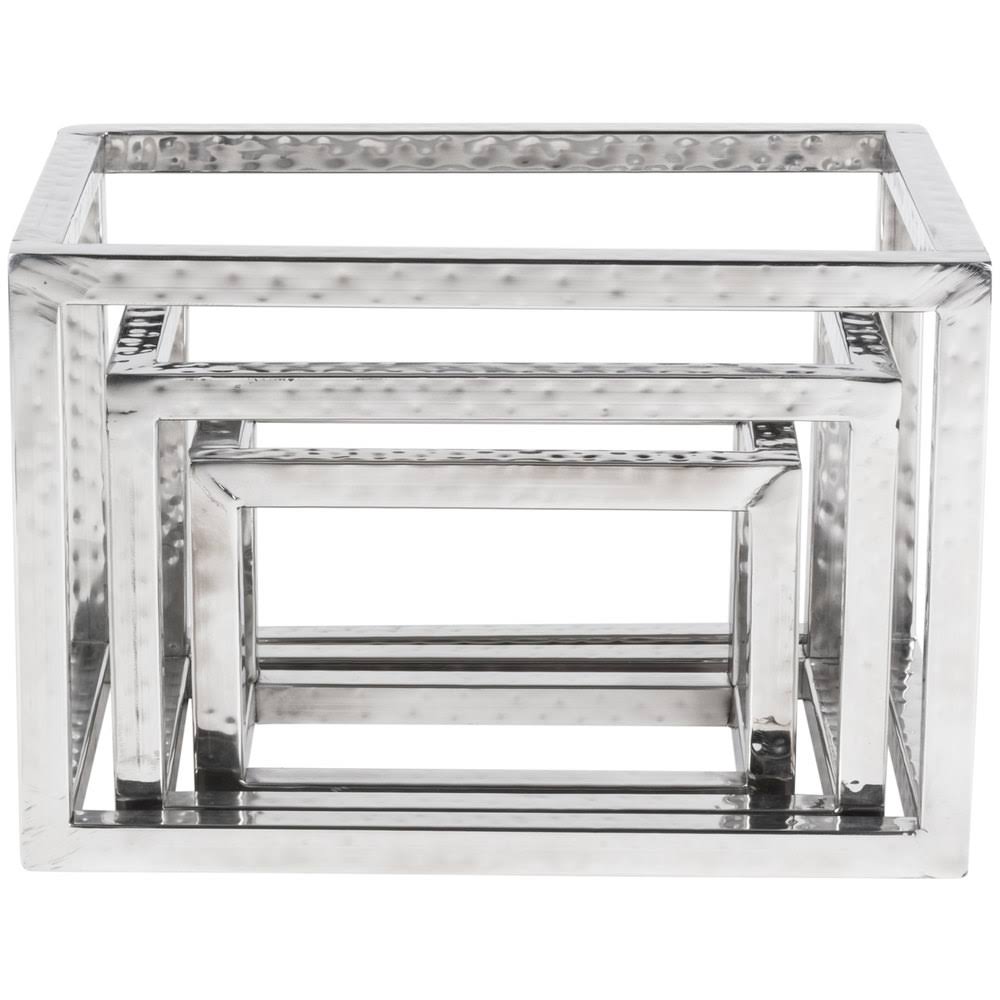Hammered Stainless Steel Frame Riser Set Y629692