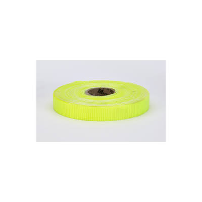 Vinyl Coated Nylon Reinforced Fluorescent Barricade Tape, 3/4x22 x 50 Yd., Glo Lime (Pack of 10) X35986