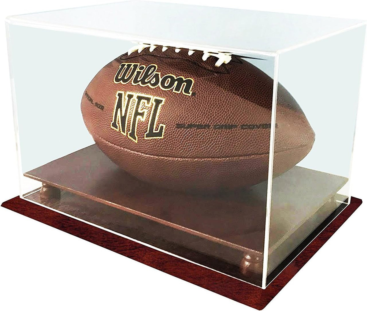 Cherry Finish Solid Wood Football Display Case J4074