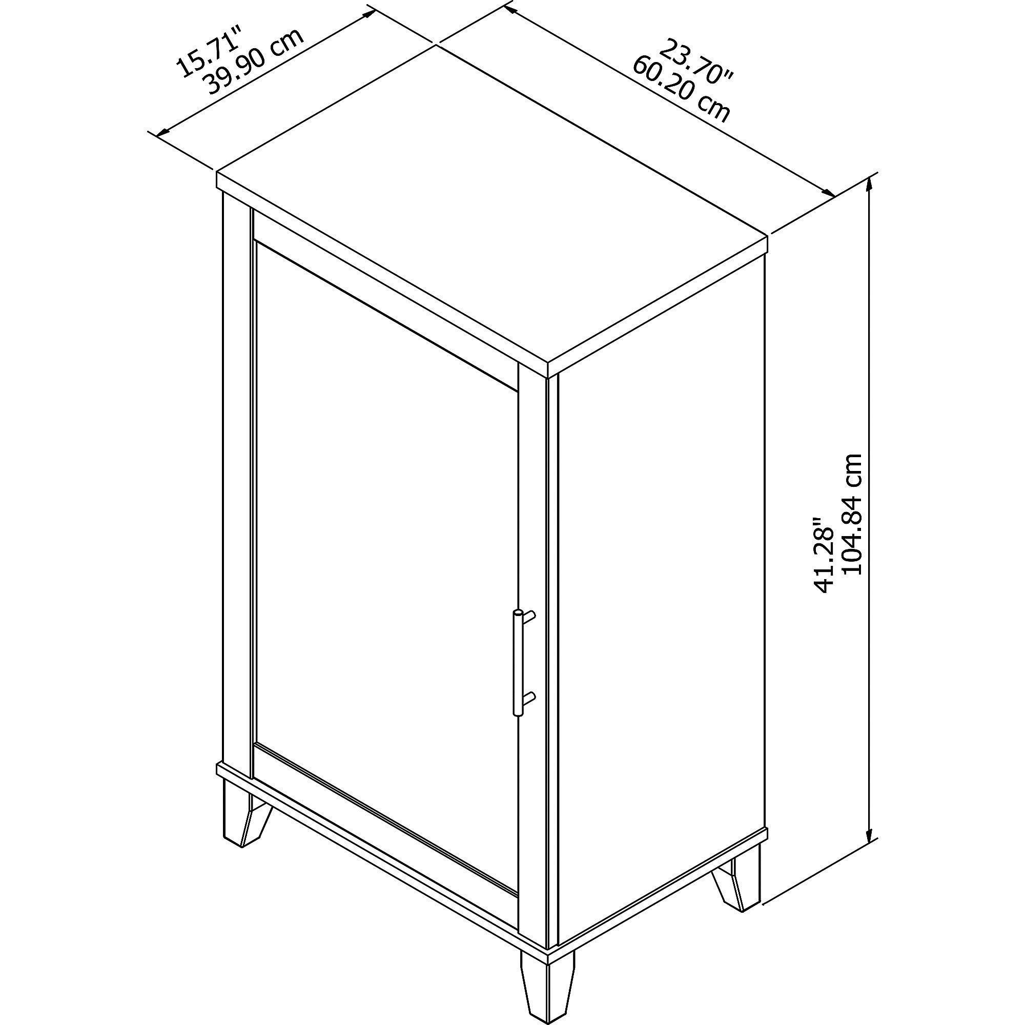 Ash Gray Media Storage Cabinet Y412144