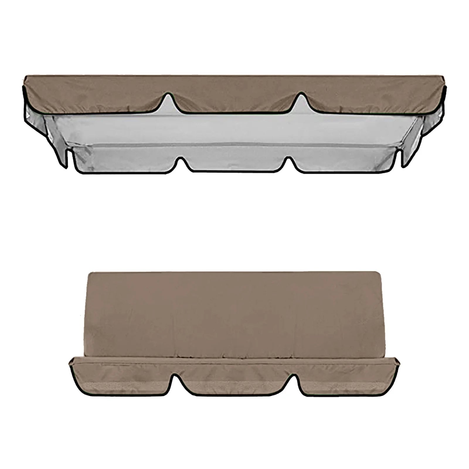 Outdoor Courtyard Swing Ceiling Cover Awning Rain Cover Replacement Cloth F52825