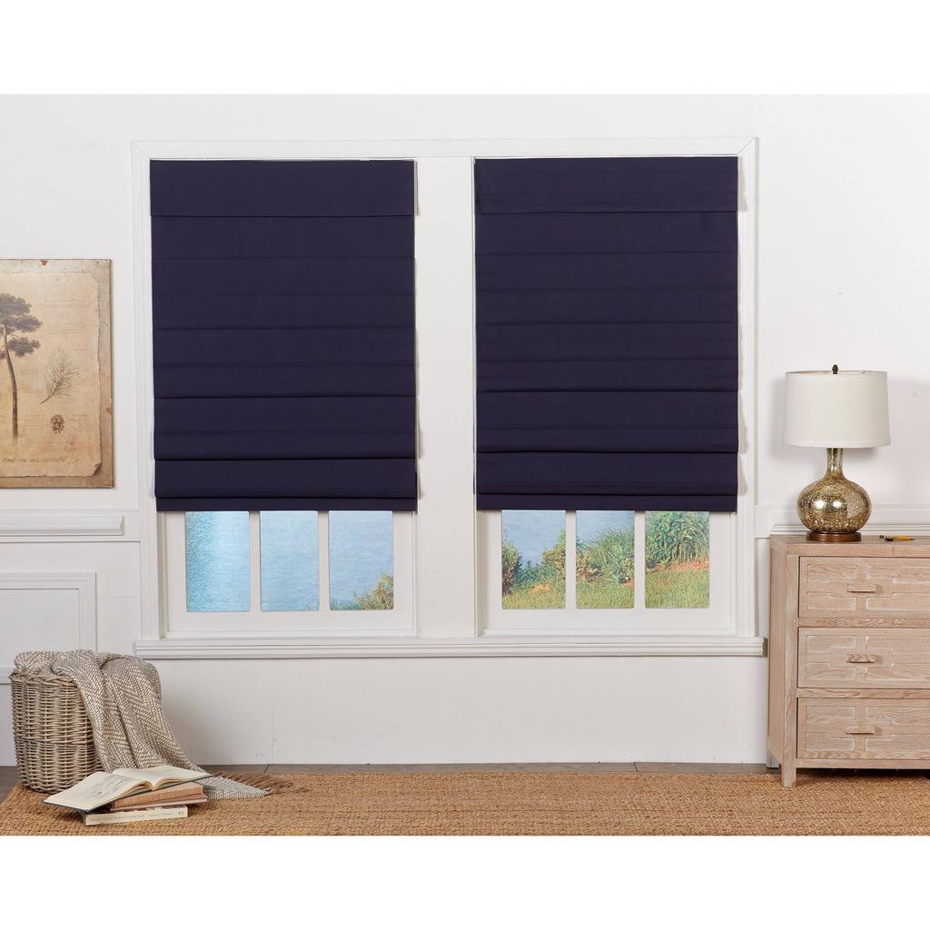 Navy Insulating Cordless Roman Shade G678687