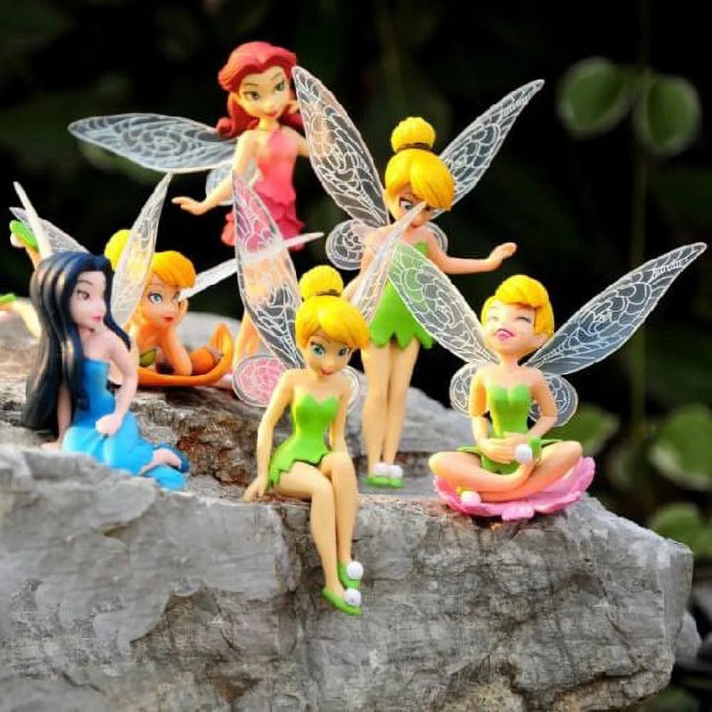 6pcs Fairy Figures Cake Topper Toy F116692