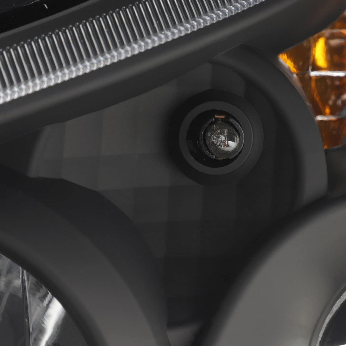 Pair Halogen Projector Headlights Black Housing I700