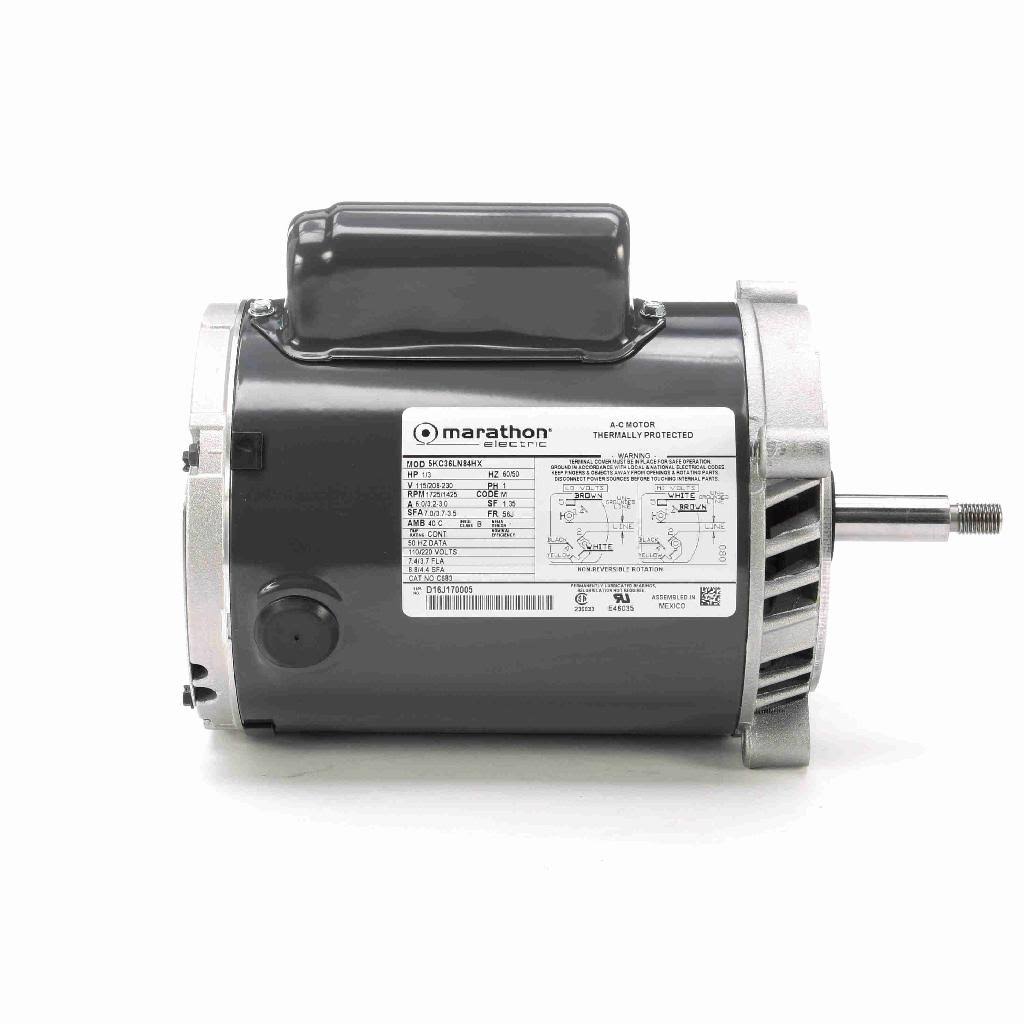 1/3 HP General Purpose Pump Motor, 1 Phase, 1800 RPM T99530