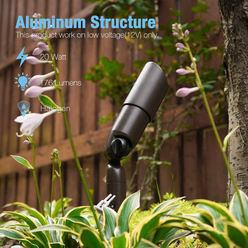 Waterproof Low Voltage Landscape Lighting Set with Spike Stand L6384
