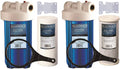 Two 10x22 Whole House Water Filters with Sediment and Carbon Z86427