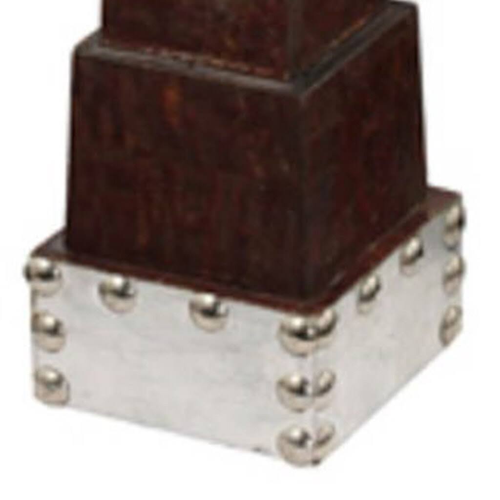 Brown Wooden Candle Holder F856590