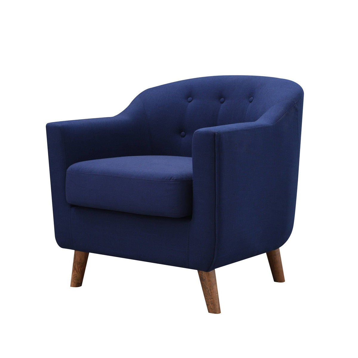 Light Blue Fabric Barrel Club Chair H61568