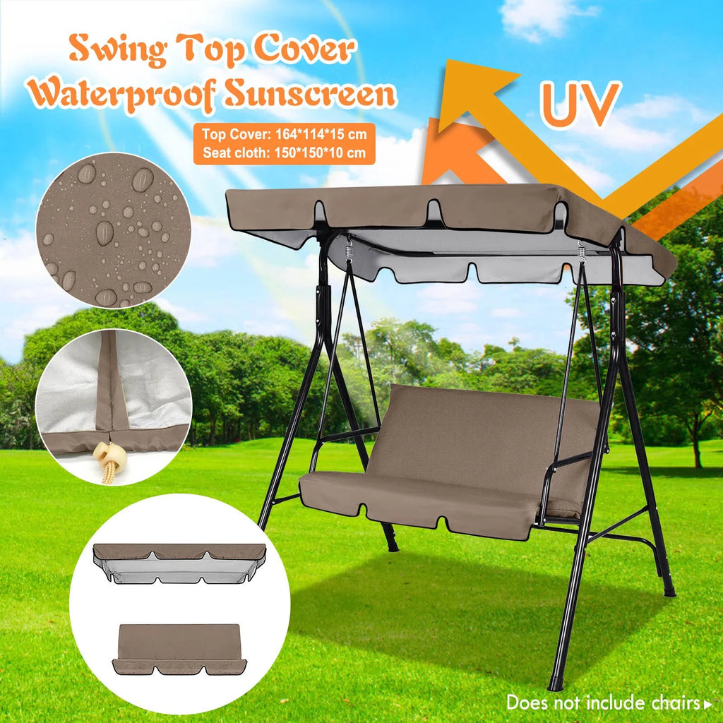 Outdoor Courtyard Swing Ceiling Cover Awning Rain Cover Replacement Cloth F52825