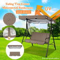 Outdoor Courtyard Swing Ceiling Cover Awning Rain Cover Replacement Cloth F52825