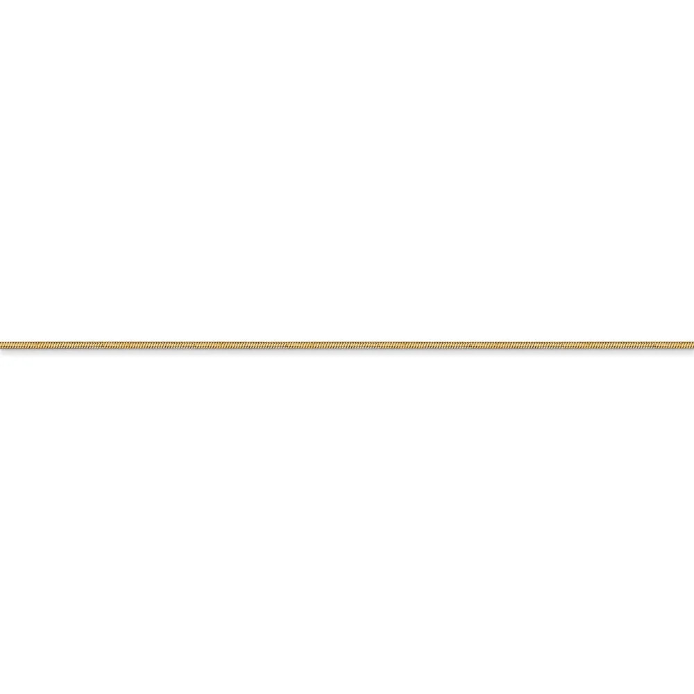 14kt Yellow Gold Octagonal Snake Chain 18 inch Lobster Clasp T38123