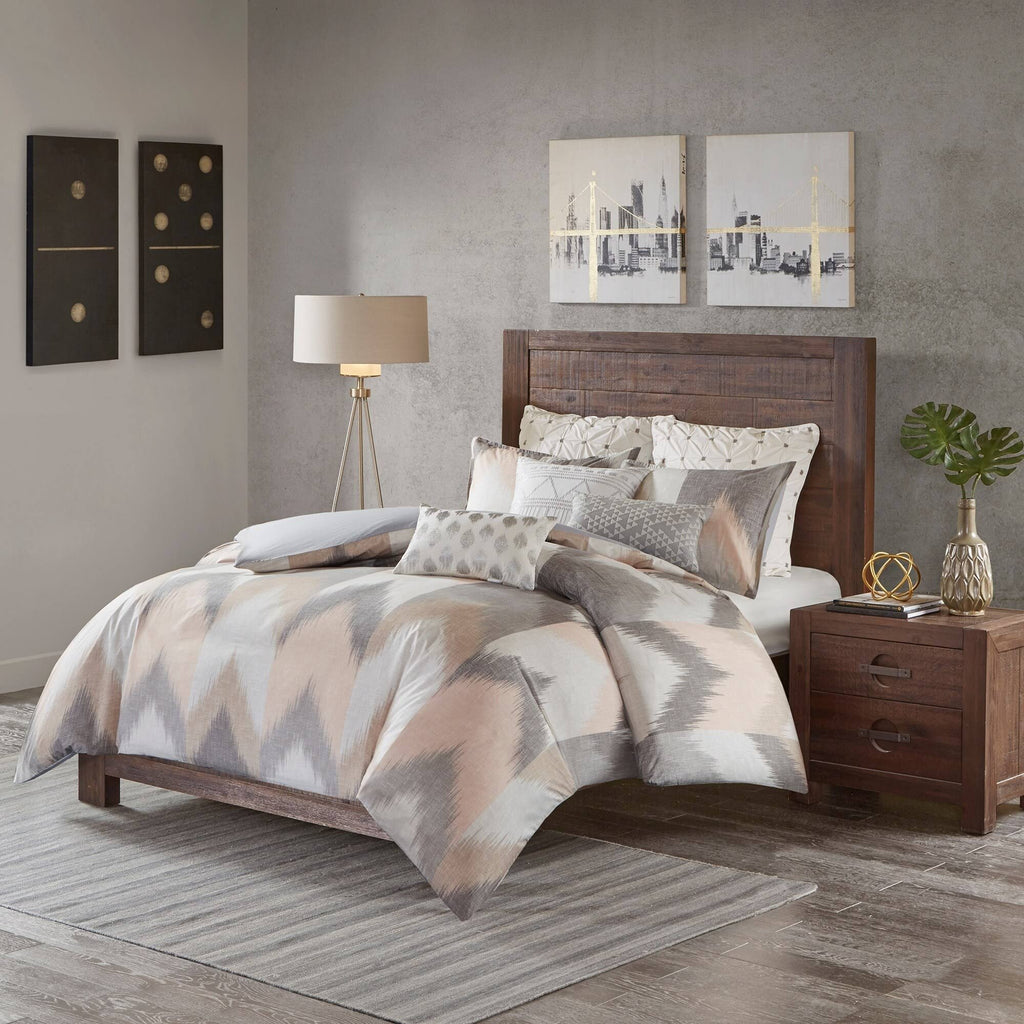 Blush Cotton Printed Comforter 3-Piece Set King Cal King L3073