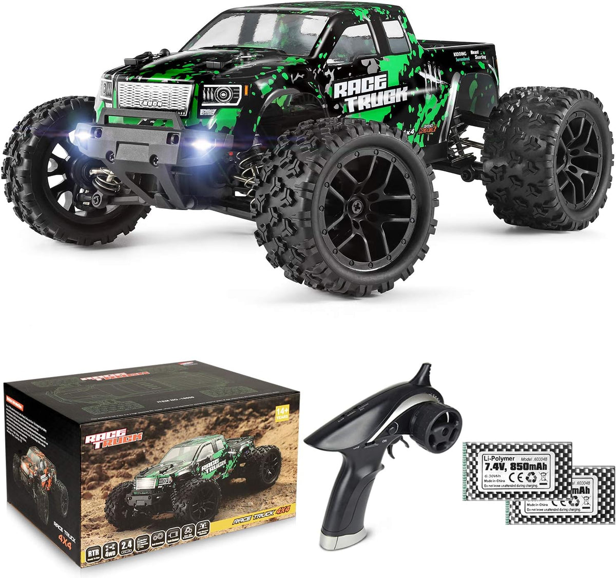 1:18 Scale 4WD Electric RC Car with 2.4 GHz Remote Control J6451