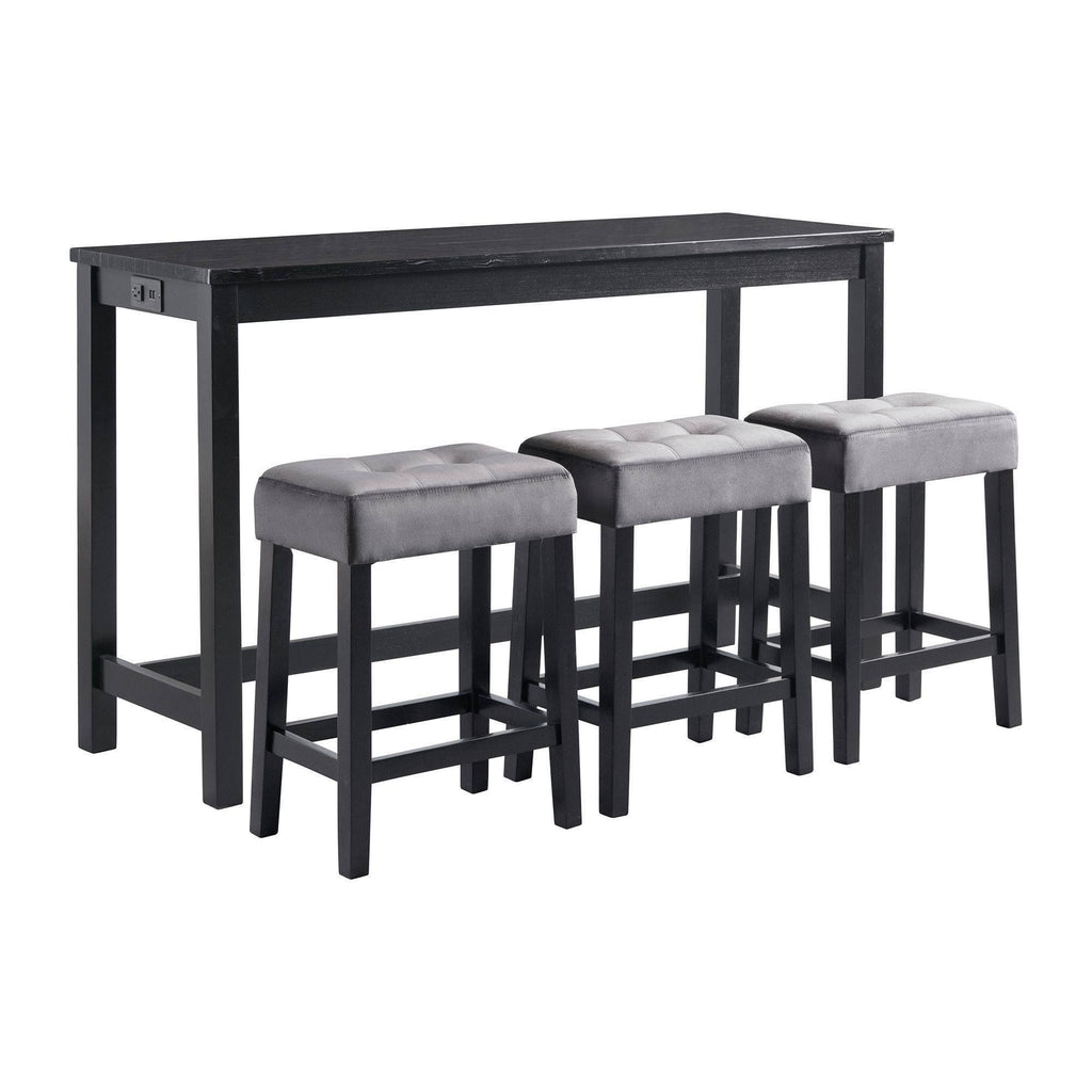 Black Multipurpose Bar Table Set I304