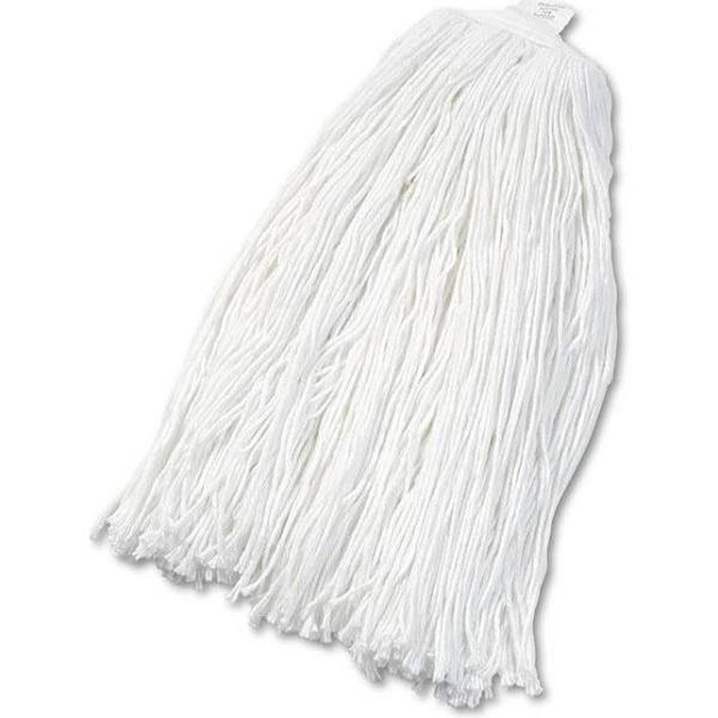 White Rayon Cut-End Wet Mop Head, 12/Carton K887