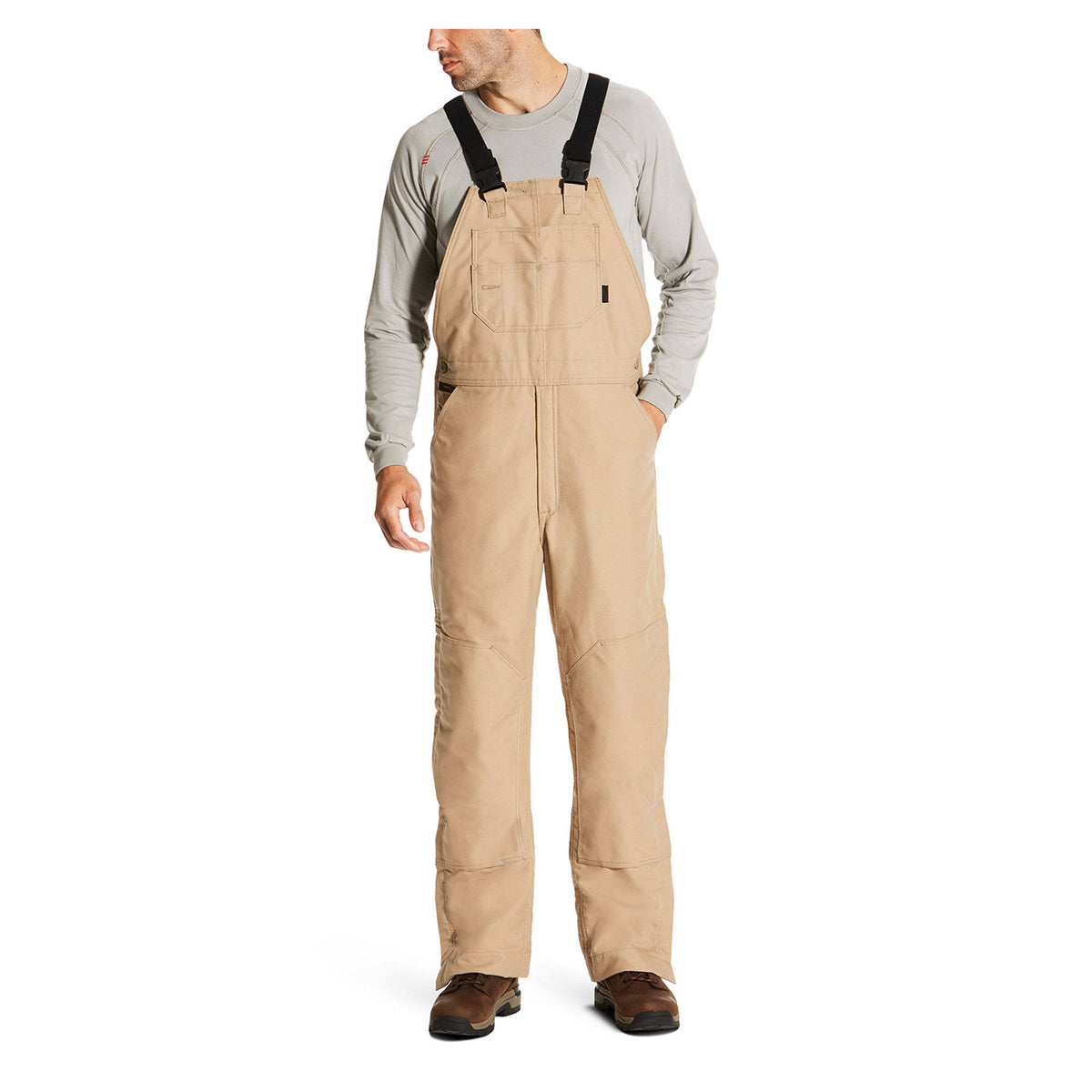 Beige Khaki Insulated Overall Bib O6191