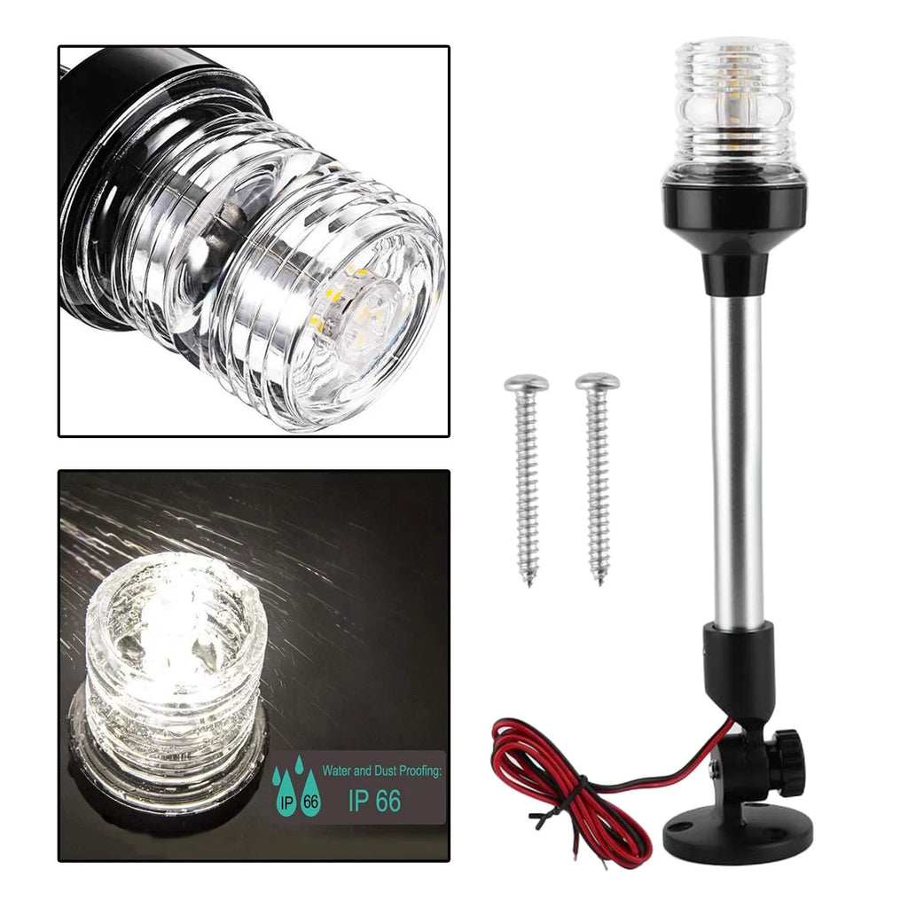 White 12-24V 360 Degree Signal Lights for Pontoon Boat K3124