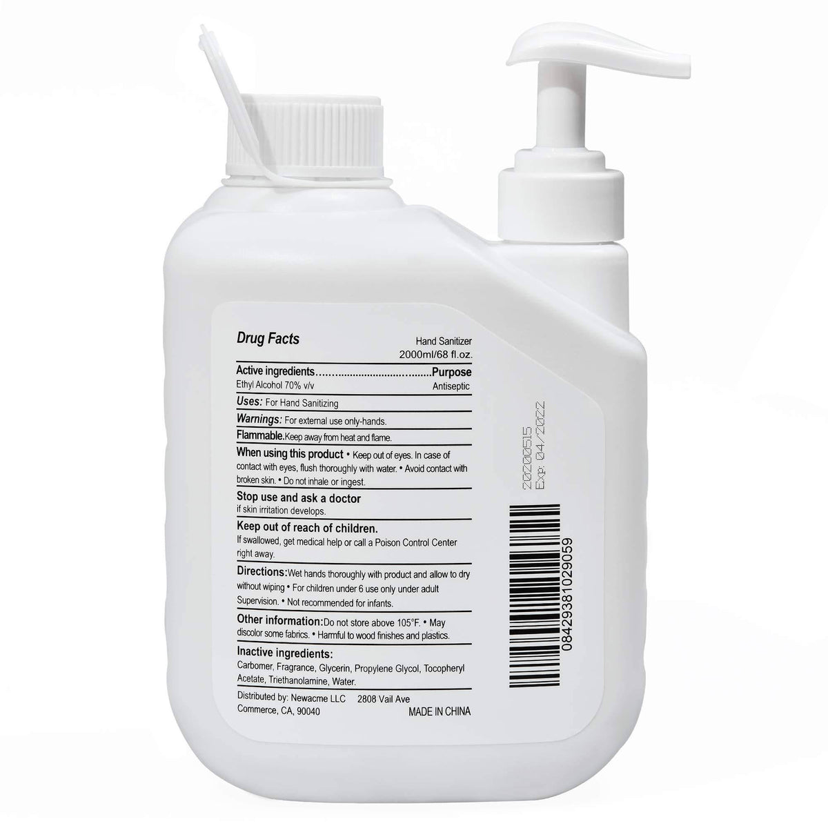 Touchless Automatic Hand Sanitizer Dispenser Stand with 0.5 Gallon Gel Q883224