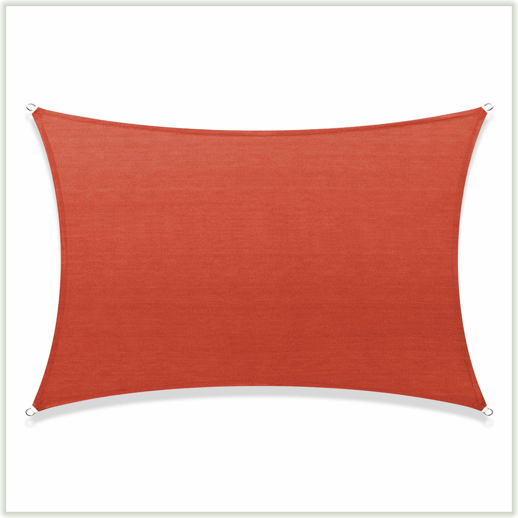 Red Square Sun Shade Sail Canopy Mesh Fabric 190 GSM O89628