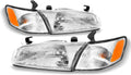 Headlamps Headlights Housing + Corner Lights Pair B6969