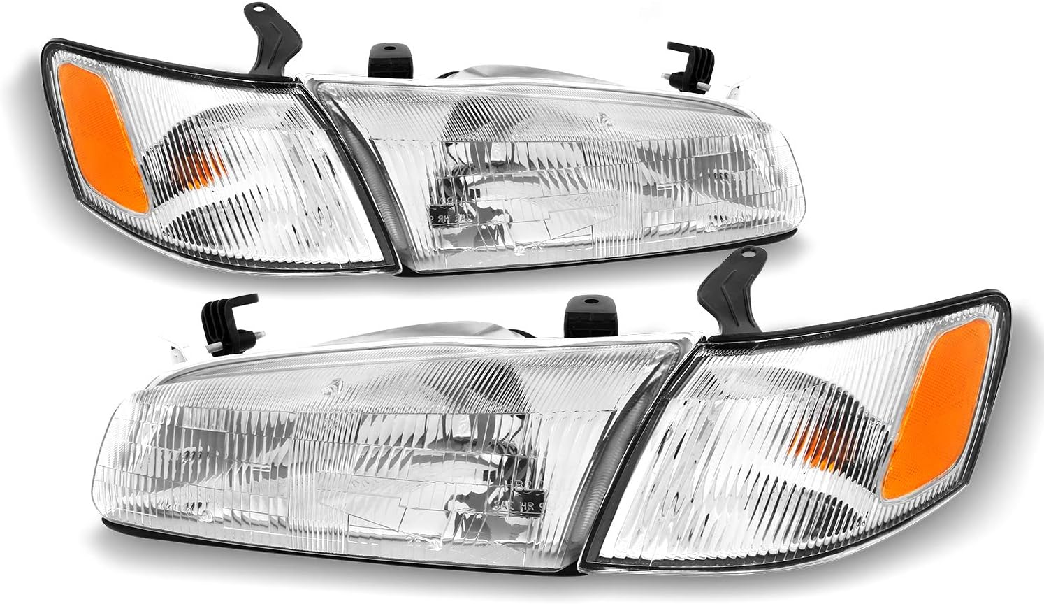 Headlamps Headlights Housing + Corner Lights Pair B6969