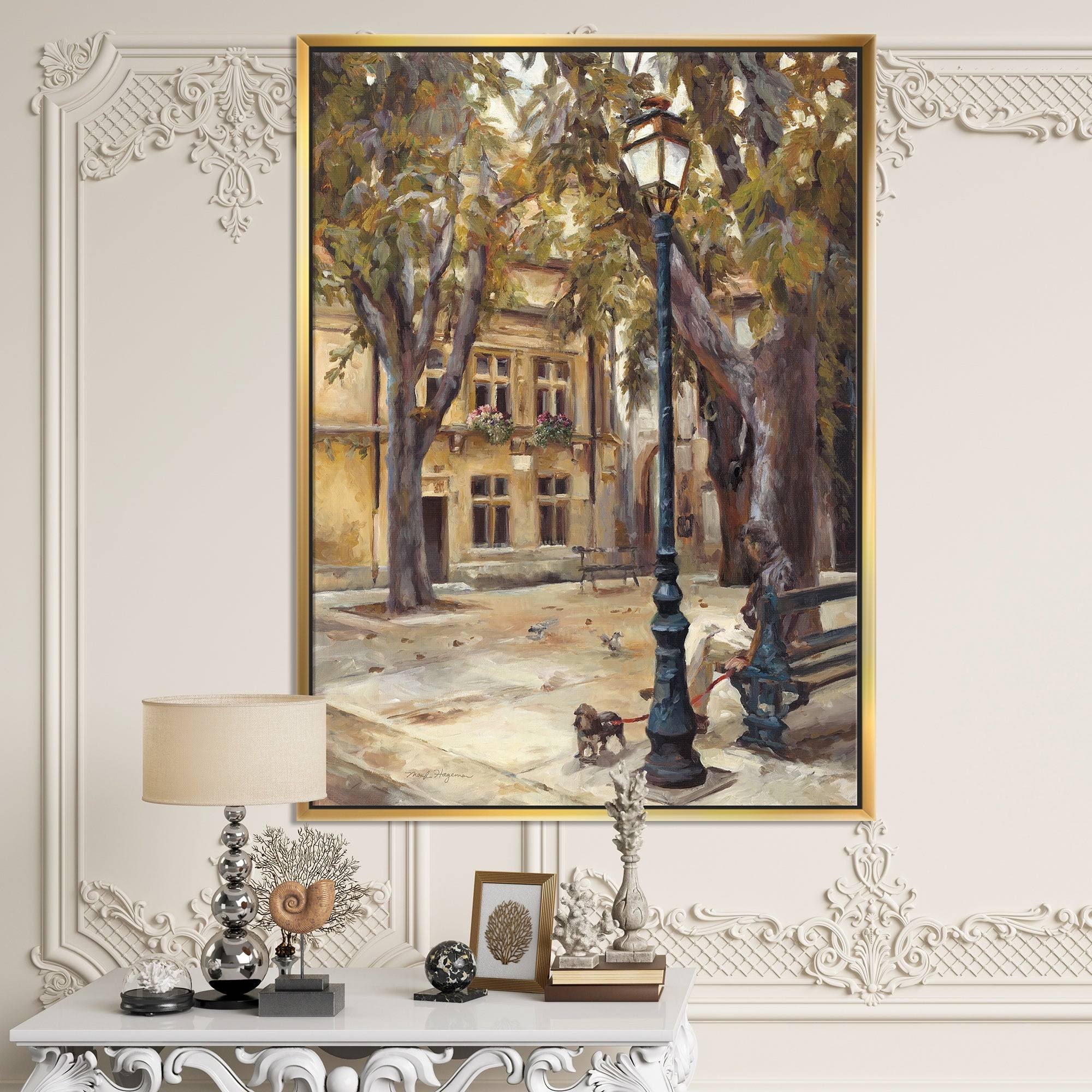 Grey Gold Framed Canvas 16 in. Wide x 32 in. High R3286