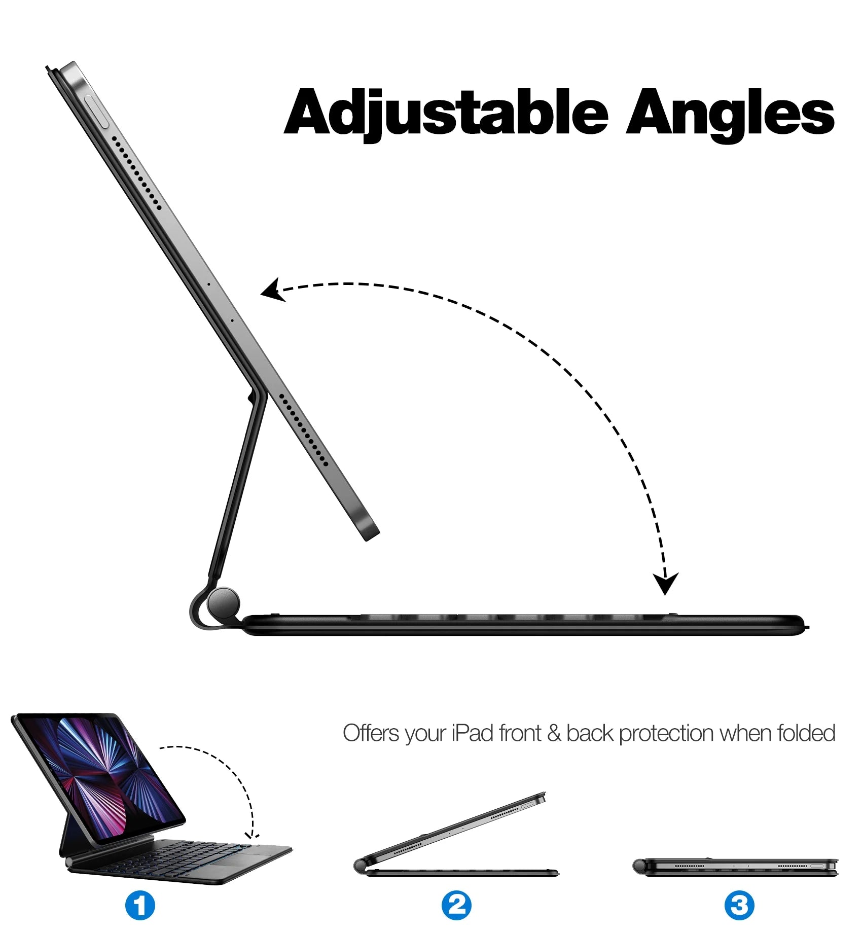 Backlit Magnetic Keyboard Case for iPad Pro 12.9-inch H808