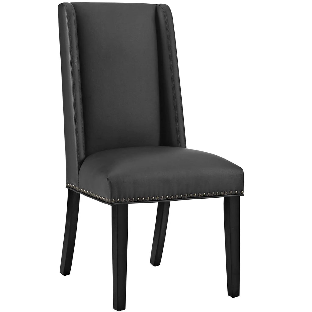Black Vegan Leather Dining Chair A97673
