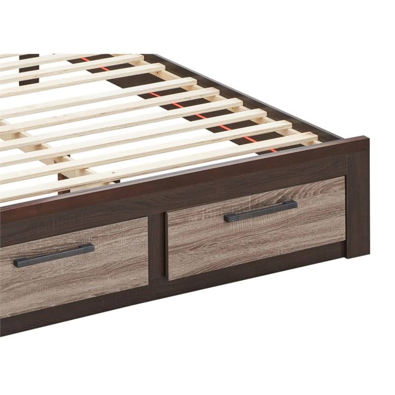 King Bed in Gray and Brown Z877