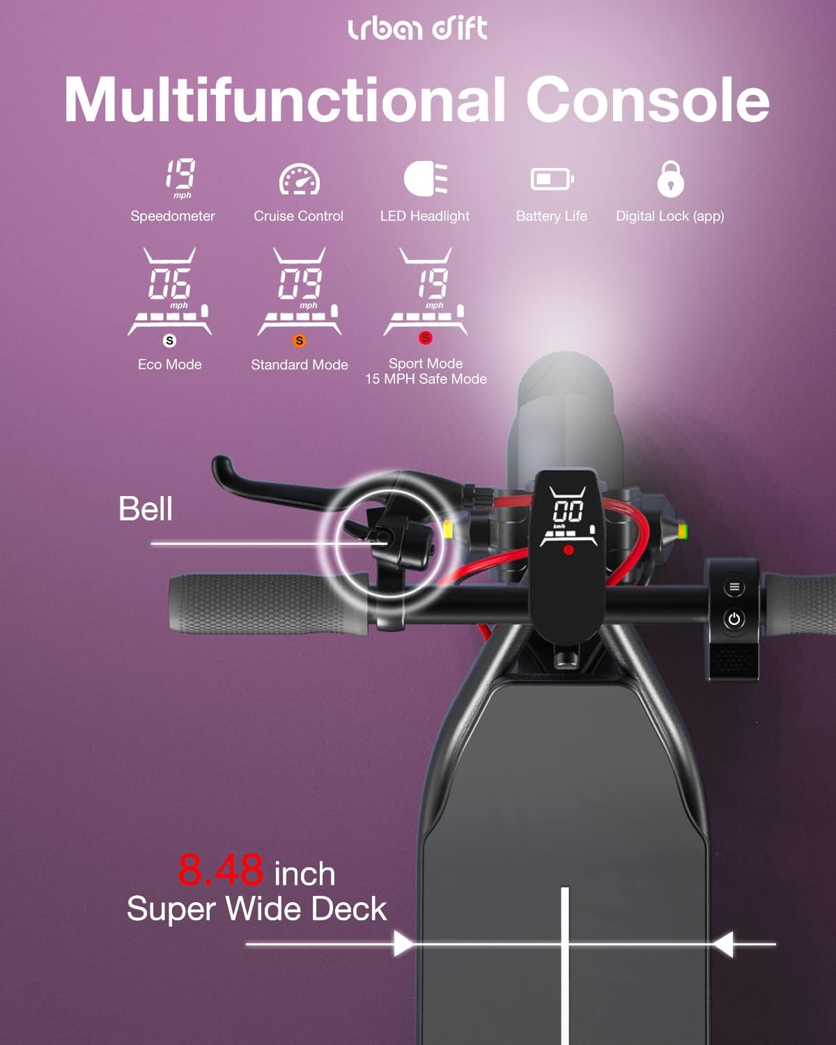 Black Foldable Electric Scooter W584172