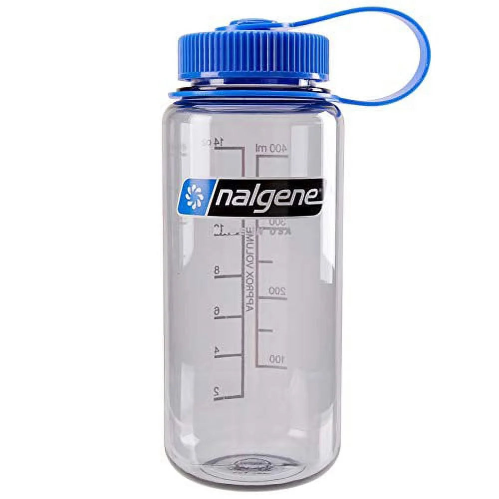 Gray Wide Mouth Plastic Water Bottle 2-Pack A535