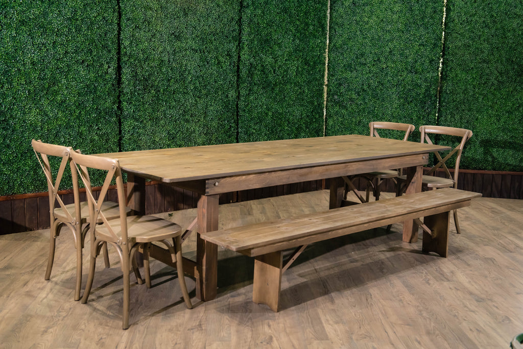 Rustic Pine Wood Folding Table U1235
