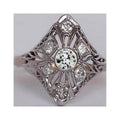 1 CT Antique Style Round Bezel Set Old Mine Cut Diamond Ring Q524