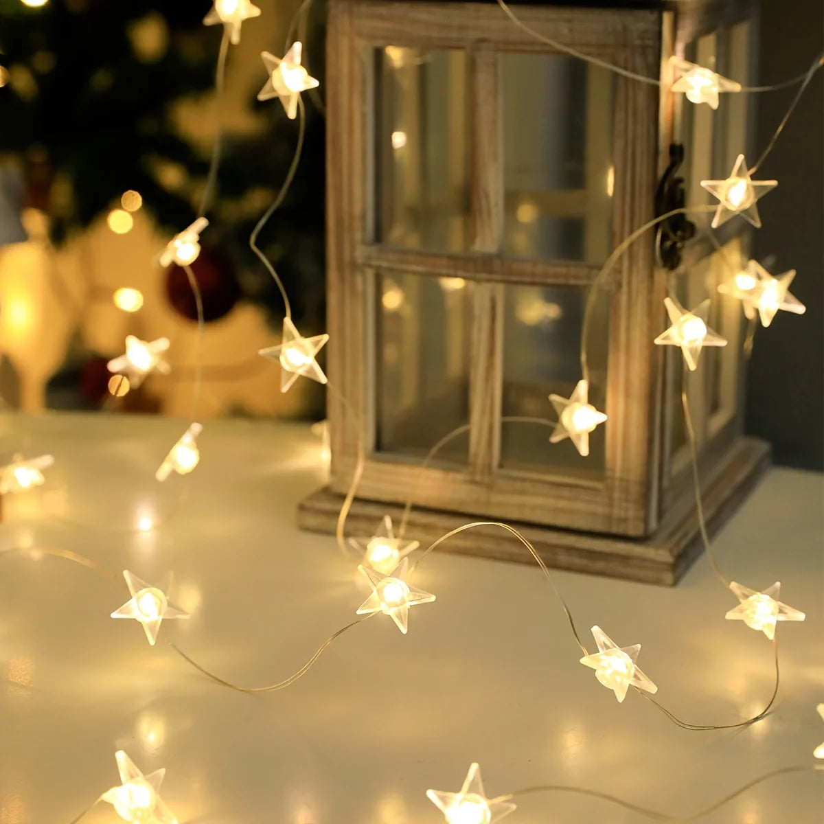 Star String Lights Waterproof Battery Operated Copper Wire Decorative String Light L8565