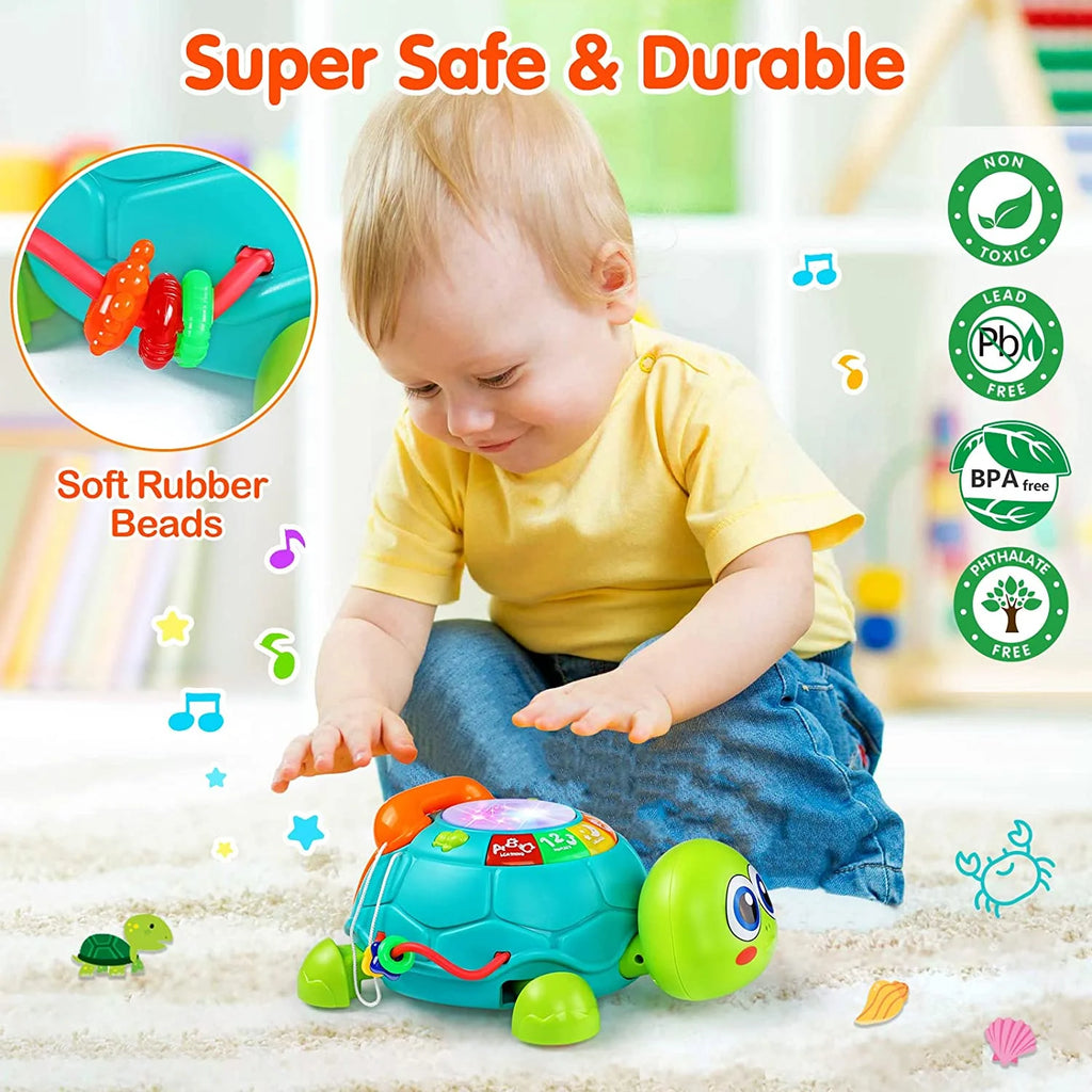 Musical Turtle Baby Toys with Letters Numbers Phone M740