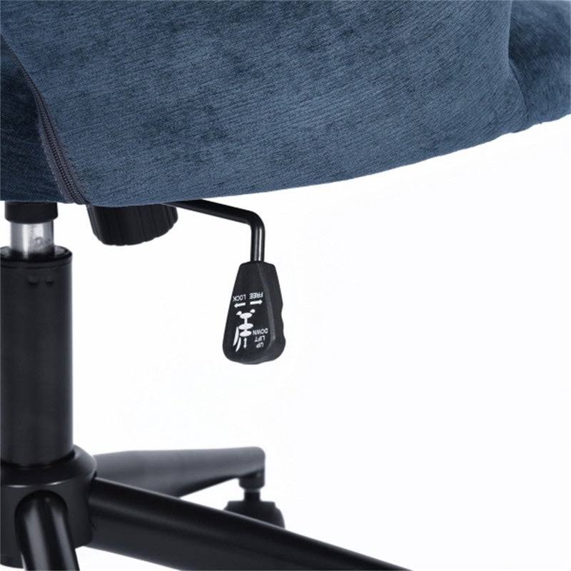 Dark Blue Fabric Upholstered Swivel Task Chair U2275