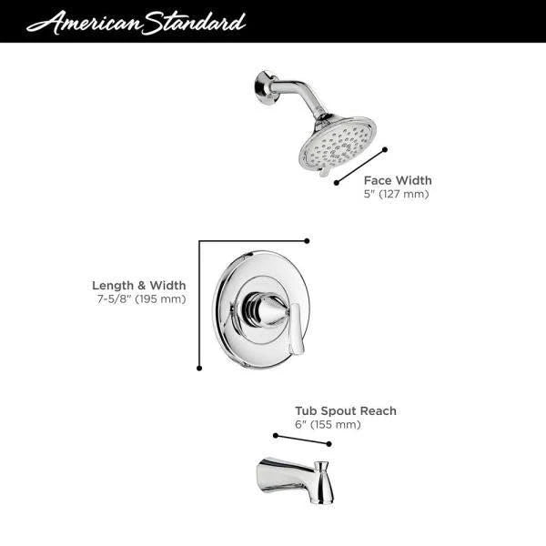 Brushed Nickel Tub Shower Faucet A4880