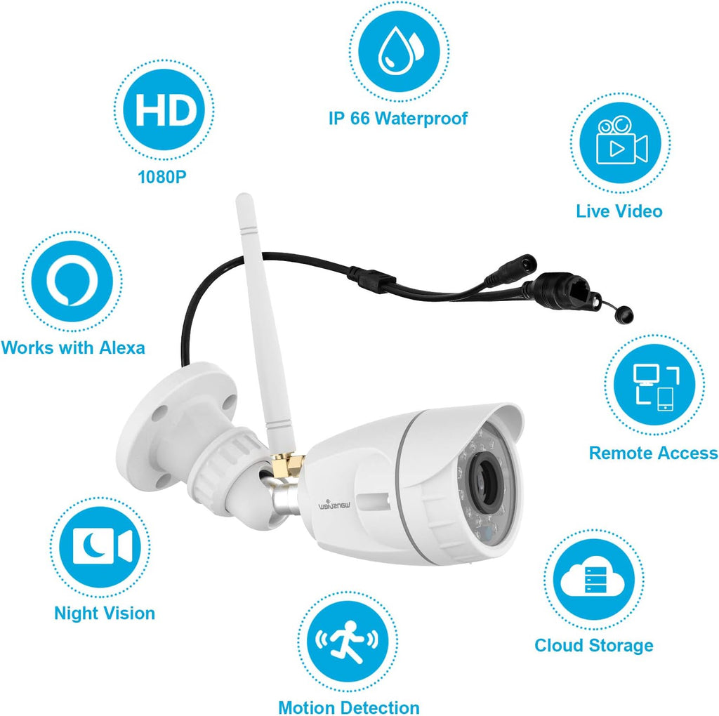 1080P Wireless WiFi Outdoor Security Camera 2 Pack K947